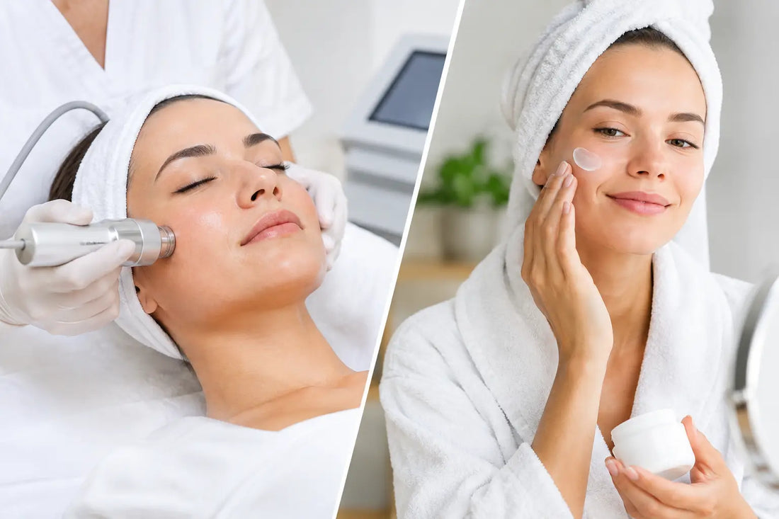 Klinikkbehandling vs hjemmebehandling for hud